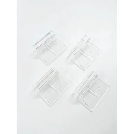 Support vitre 6mm en plastique transparent