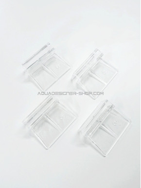 Support vitre 8mm en plastique transparent