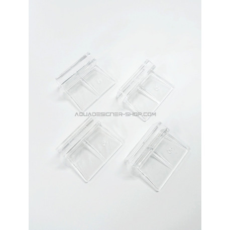 Support vitre 8mm en plastique transparent