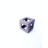 Abris crevette cube / dé ajourée percée brown