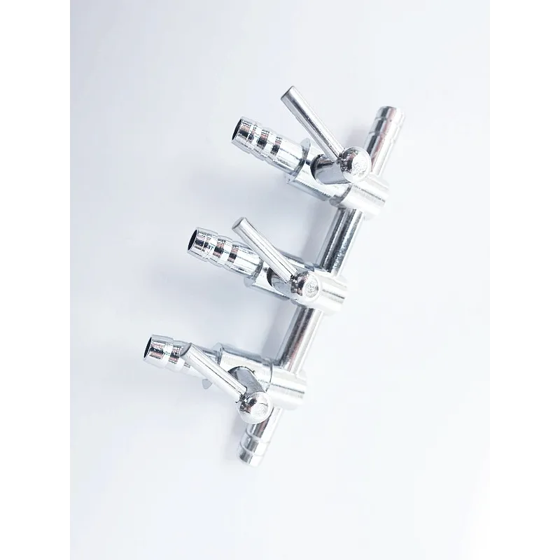 Robinet 3 voies en inox pour pompe à air ou acclimatation 4mm