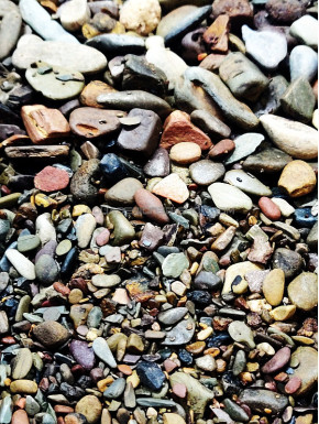 Natural river stones