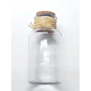 Mini Terrarium en verre avec bouchon en liège (8cm x 16cm)