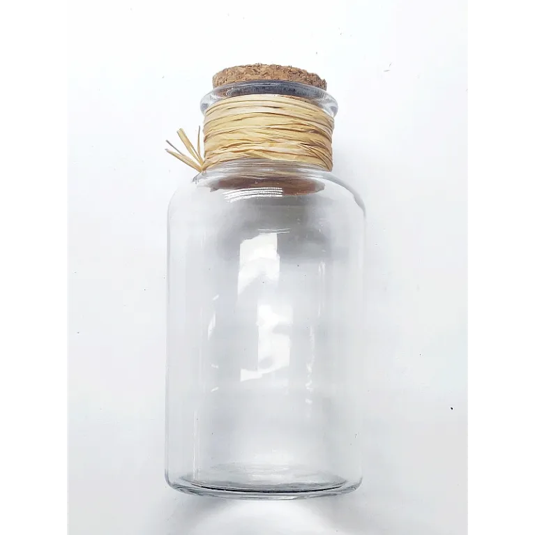 Mini Terrarium en verre avec bouchon en liège (8cm x 16cm)