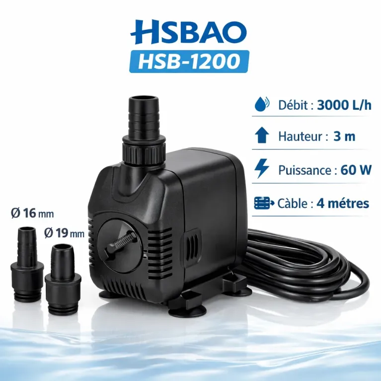 💧 Pompe de remontée HSBAO HSB-1200