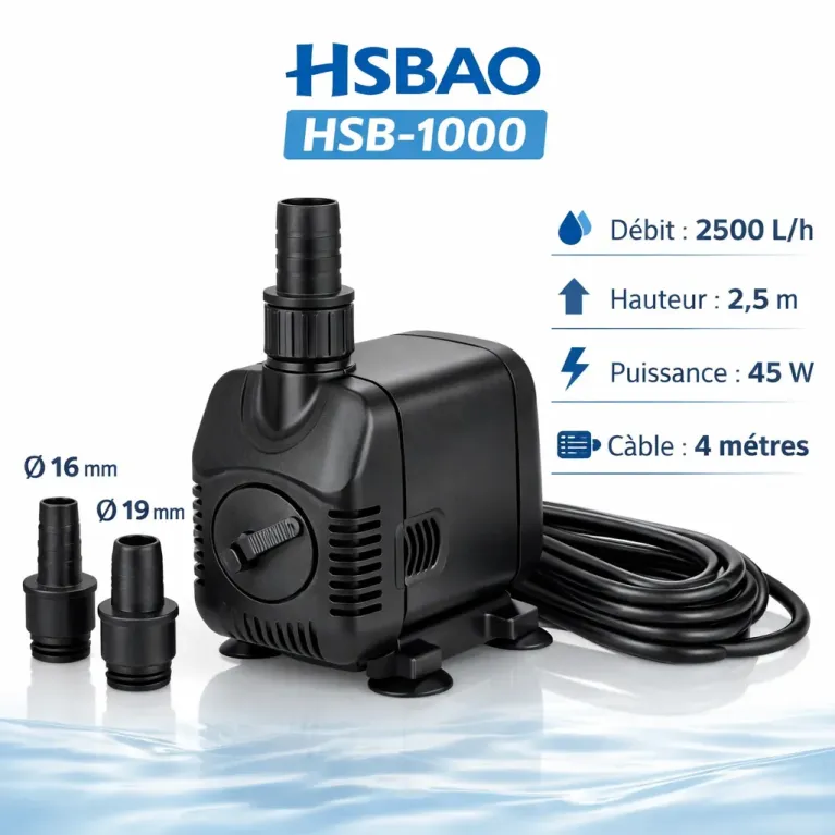 💧 Pompe de remontée HSBAO HSB-1000