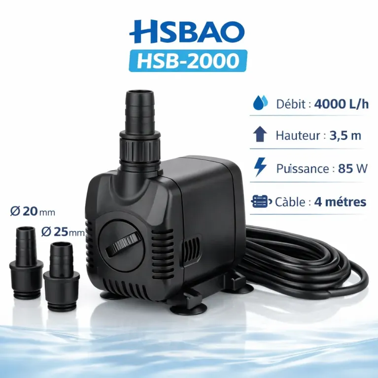 💧 Pompe de remontée HSBAO HSB-2000