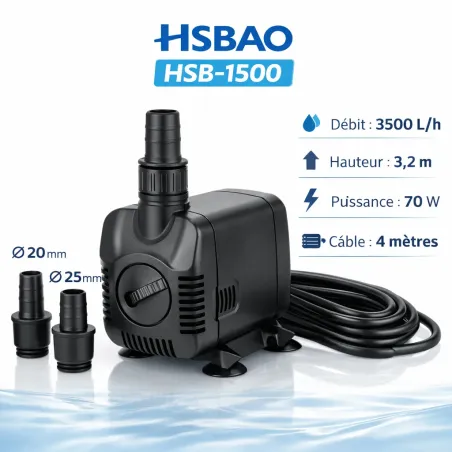 💧 Pompe de remontée HSBAO HSB-1500