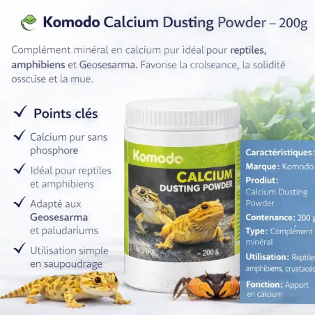 🦎 Komodo Calcium Dusting Powder – 200g
