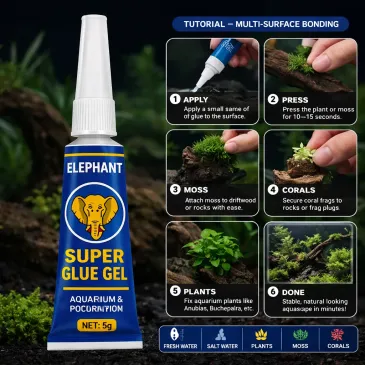 Colle Gel Aquarium & Aquascaping 5g – Plantes, Mousses & Coraux