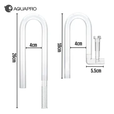 Lily pipe acrylique 16/22 avec Skimmer – Inflow Outflow Aquarium Set Canne d’Aspiration & Rejet