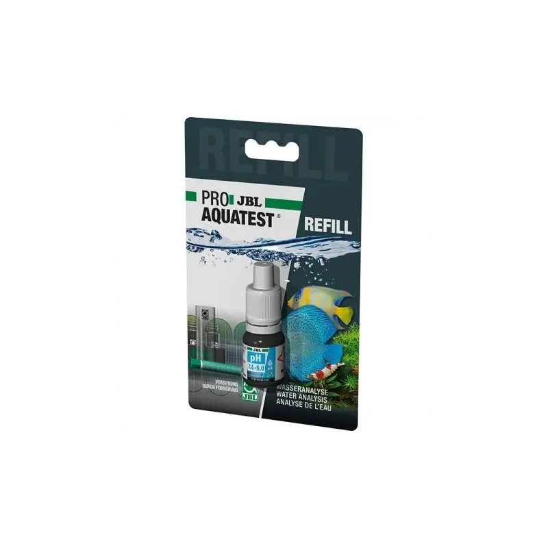 JBL ProAquaTest Recharge pH 7,4-9,0 | Recharge test pH aquarium eau douce et marine