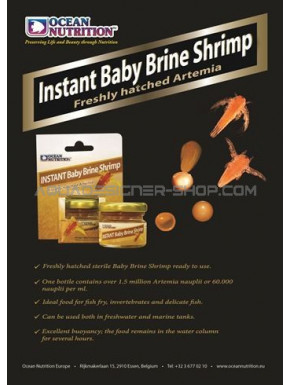 Instant baby brine shrimp, artemia