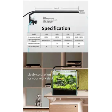 Rampe led Chihiros A361, 36cm : éclairage led aquarium design