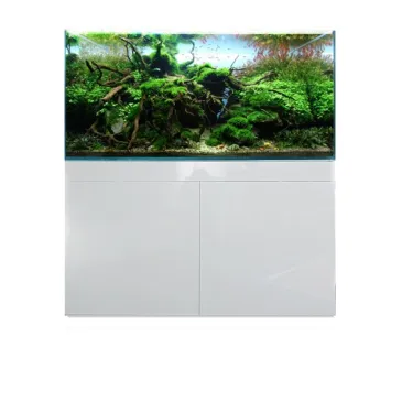 Meuble aquarium design blanc brillant aquadesigner boutique aquarium