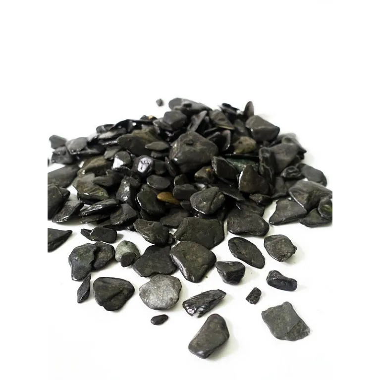 black gravel stones