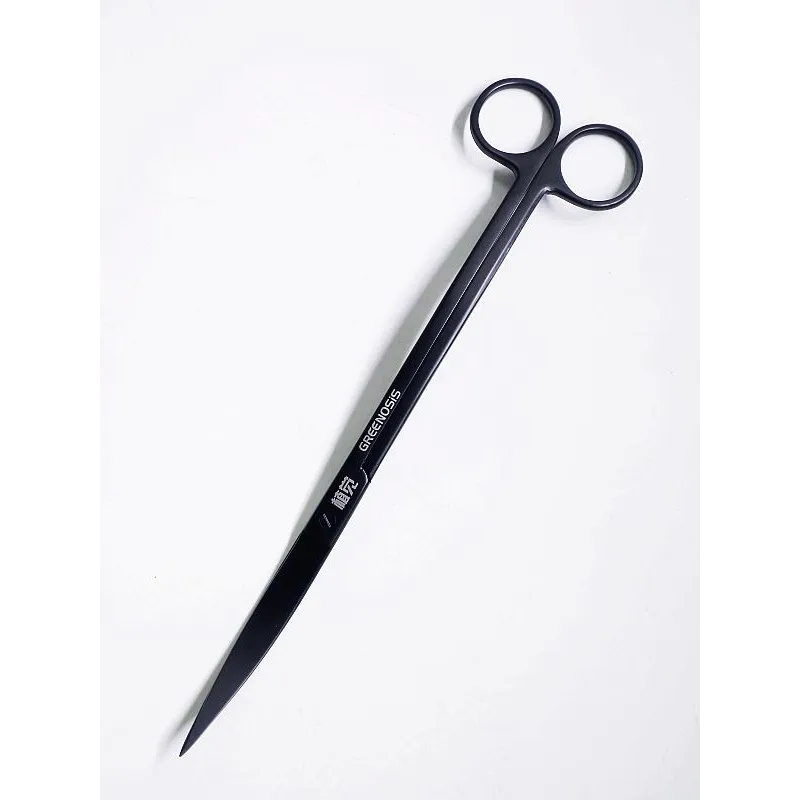 Ciseaux noir courbe 25cm : ciseaux d'aquascaping aquadesigner shop