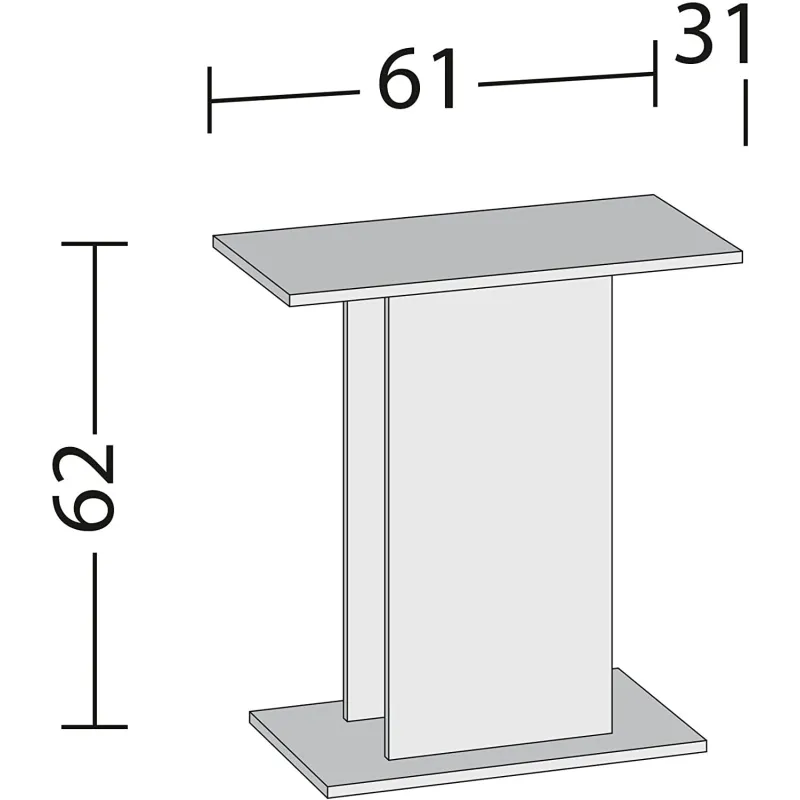 JUWEL Meuble pour aquarium SB 60/50, Noir, 61x31x62
