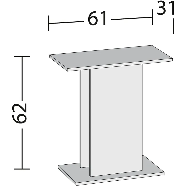 JUWEL Meuble pour aquarium SB 60/50, Noir, 61x31x62